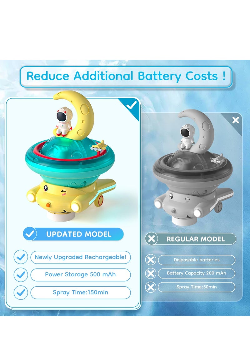 SYOSI Baby Bath Toys for Toddlers, Spray Water Toy Rotation Baby Light up Bath Toys, Astronaut Sprinkler Bathtub Toys, Bathtub Pool Bath Toys Gift for 1 2 3 4 5 Year Old Boys Girls - Image 3