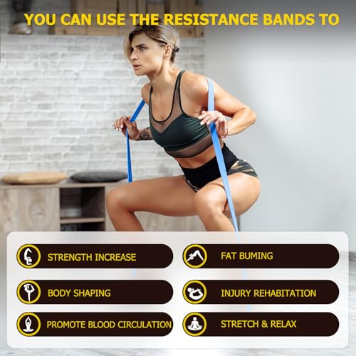 WSAKOUE Pull Up Bands, Resistance Bands, Pull Up Assistance Band Exercise Bands for Men & Women Working Out, Body Stretching, Physical Therapy, Muscle Training - Red - Image 4