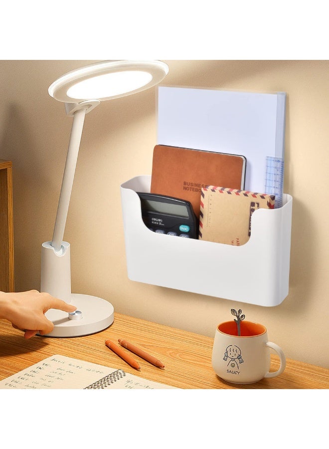 Wall Mount File Organizer Holder No Drilling Hanging Mail Magazine Rack with Adhesive Pad for Home Office Desk Bedroom - Image 5