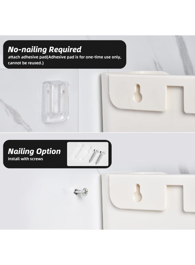 Wall Mount File Organizer Holder No Drilling Hanging Mail Magazine Rack with Adhesive Pad for Home Office Desk Bedroom - Image 2