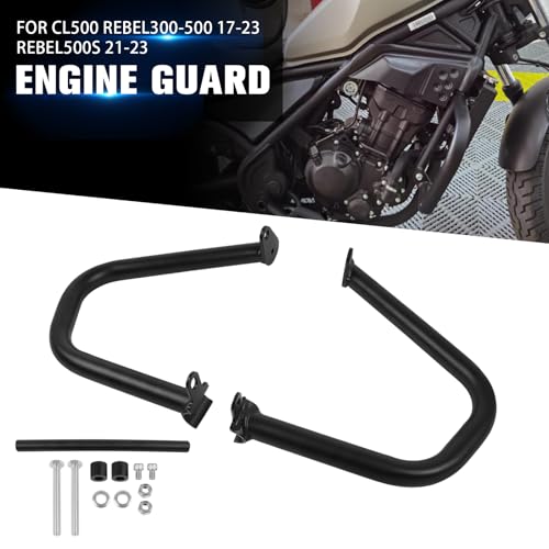 CHIFUN Engine Guard Highway Steel Crash Bars Bumper Replacement for Honda CL500 Rebel 500 300 2017-2023/ Rebel 500S 2021-2023 Motorcycle Frame Gas Tank Falling Protector - Image 3