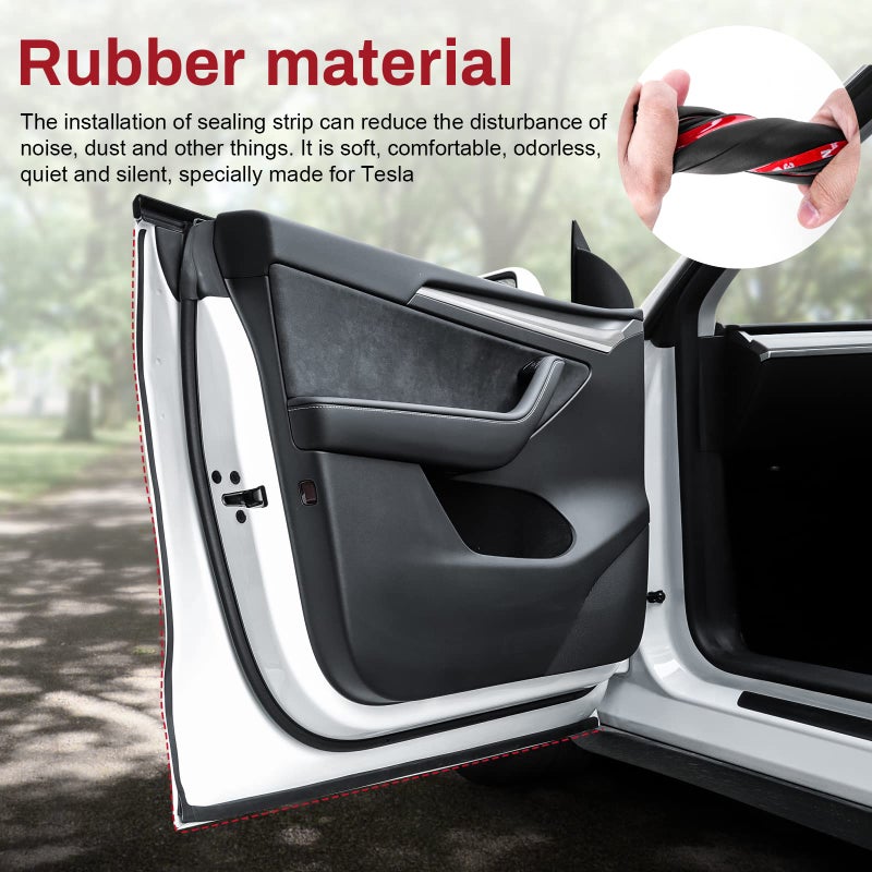 KUNIST for Tesla Model Y Juniper 2026 Accessories, Rubber Seal Weather Strip Soundproof Noise Insulation Sealing for Tesla Model Y 2020-2026 - Image 4