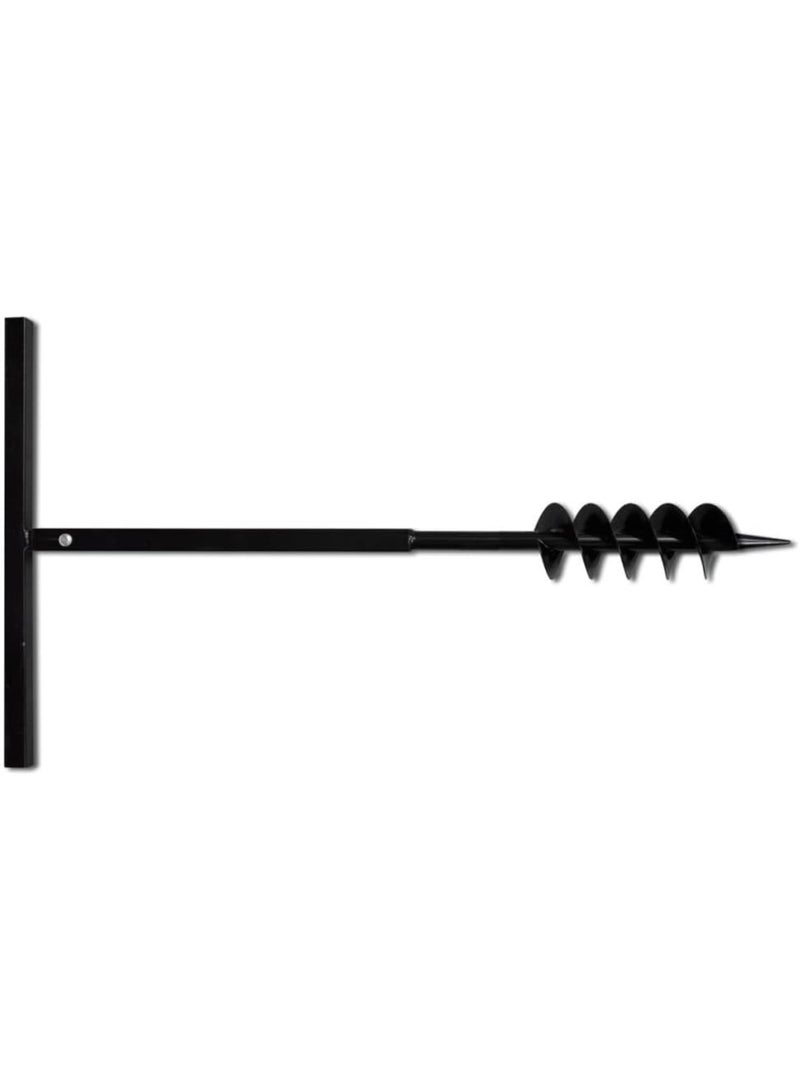 GGOOT Hardware,Tools,Drills,Augers,Ground Drill with Handle 100 mm with Extension Tube 9 m Steel - Image 3