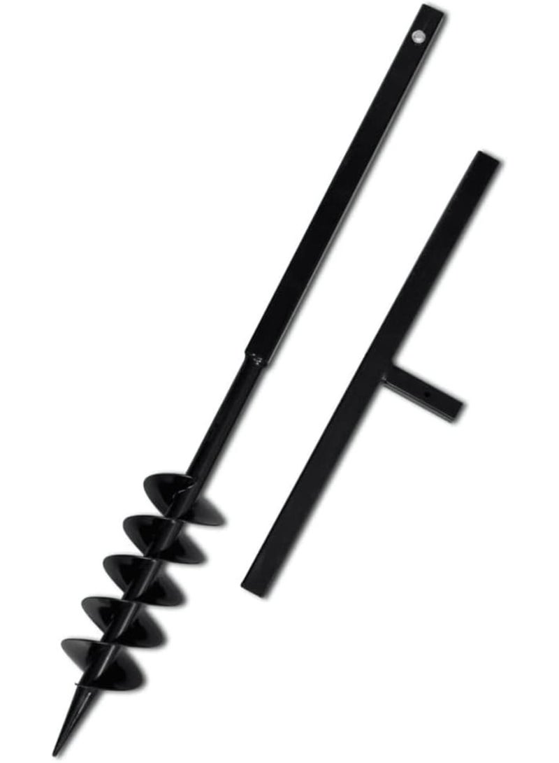 GGOOT Hardware,Tools,Drills,Augers,Ground Drill with Handle 100 mm with Extension Tube 9 m Steel - Image 4
