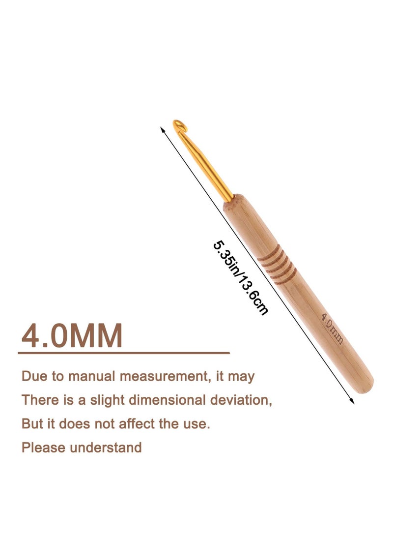 Excefore - Crochet Hooks Set, 9 Pieces 2.0-6.0mm Size Crochet Needles, with Bamboo Handles Hooks Knitting Needles Set, Ergonomic Crochet Hooks, for Beginners Knitter Enthusiasts - Image 1