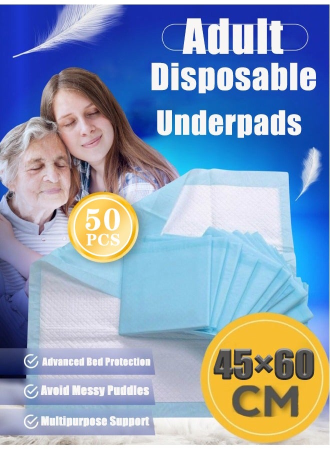 Generic Disposable Bed Pads Adults Incontinence Underpads Heavy Duty Ultra Absorbency Medical Chucks Baby Changing Liner Incontinence Bed Pads Heavy Absorbent Soft Non-Woven Fabric Breathable  - Image 1