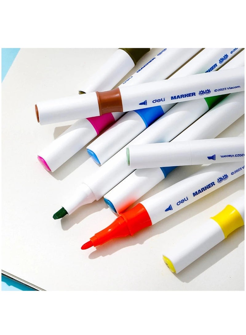 Deli 12-Piece Slim Acrylic Markers With Thin Round Tip - Image 3