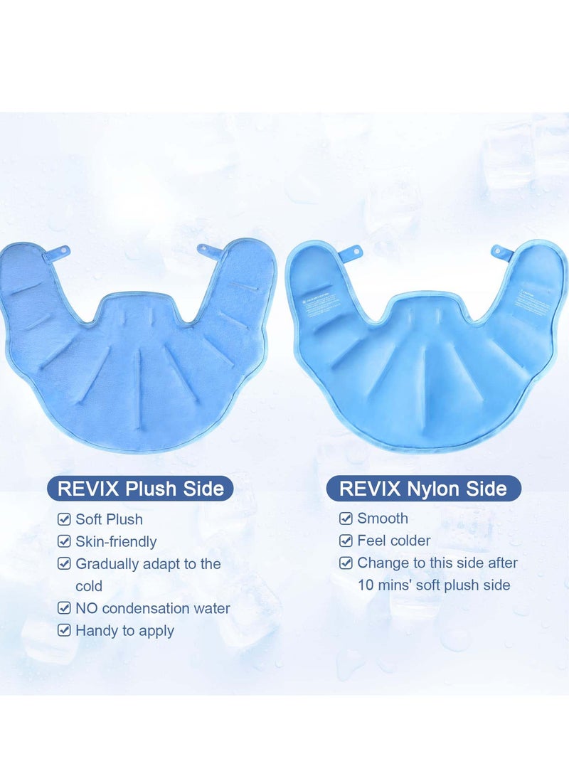 KASTWAVE Ice Pack for Neck and Shoulders, Reusable Gel Cold Compress for Rotator Cuff Injuries, Swelling, Upper Back Pain Relief, Large Neck Ice Pack Wrap with Soft Plush Lining - Image 2