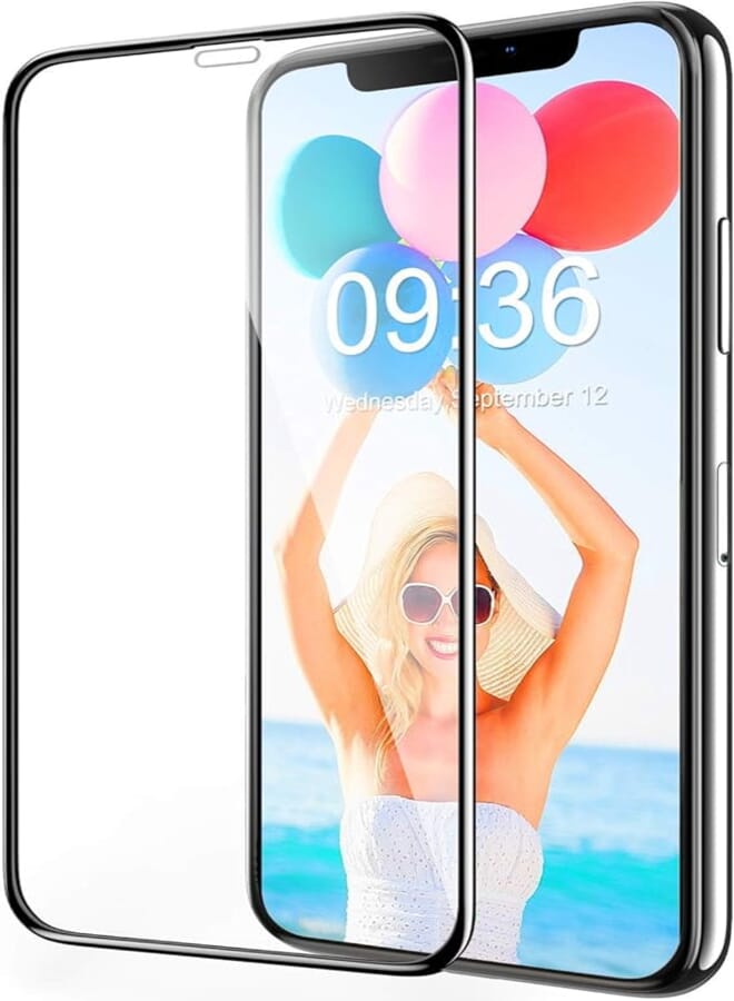 OR Iphone xs max screen protector, [3d full coverage] tempered glass screen protector film for apple iphone xs max 6.5-inch (2018) [9h hardness][bubble-free]