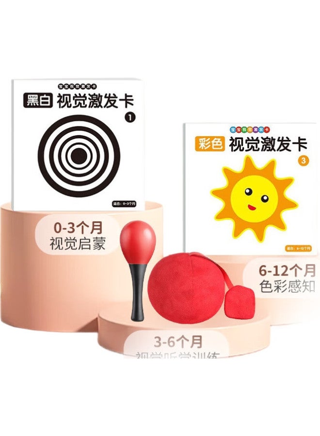 Mkbibi Baby Toy Rattle, Tracking Red Ball, Sand Hammer, Newborn Early Education, 0-6 Months, Baby Vision Training, Hand Rattle - Image 2