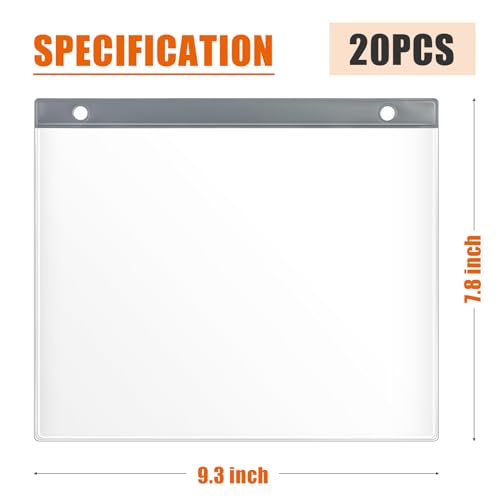 tutata Race Bib Holder, Bib Number Sleeves, Vinyl Sheet Protectors, Runner's Race Bib Display Holder and Album, 20 Protective Sleeves/Pack - Image 3