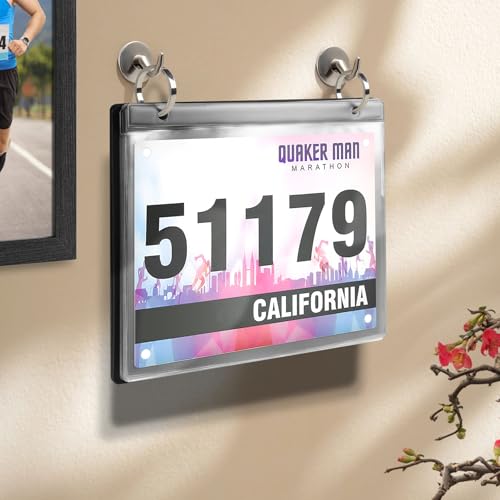 tutata Race Bib Holder, Bib Number Sleeves, Vinyl Sheet Protectors, Runner's Race Bib Display Holder and Album, 20 Protective Sleeves/Pack - Image 2