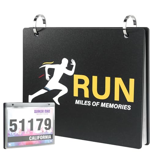 tutata Race Bib Holder, Bib Number Sleeves, Vinyl Sheet Protectors, Runner's Race Bib Display Holder and Album, 20 Protective Sleeves/Pack - Image 1