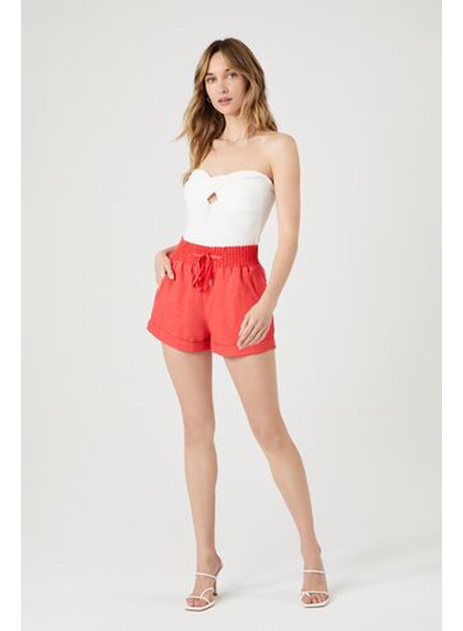 FOREVER 21 Cuffed Drawstring Pull-On Shorts - Image 5