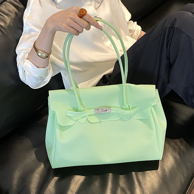 Jelly PVC Kelly Shoulder Bag Large Capacity Hand Tote - Image 1