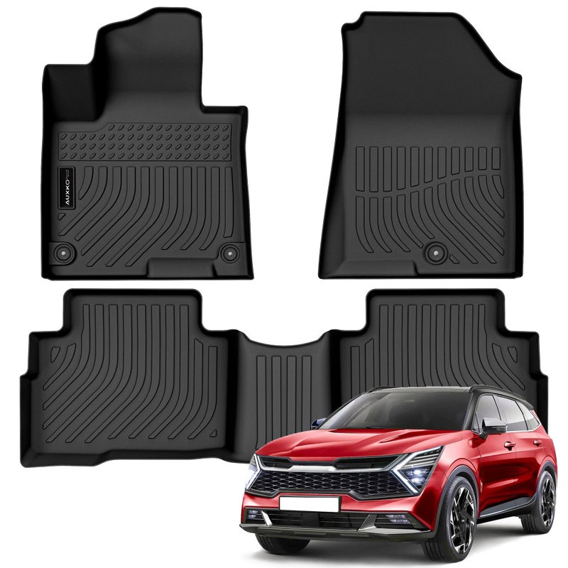 Auxko All Weather Floor Mats Fit for Kia Sportage Hybrid 2023 2024 2025 2026 TPE Rubber Liners Accessories All Season Guard Odorless Floor Mats - Image 3