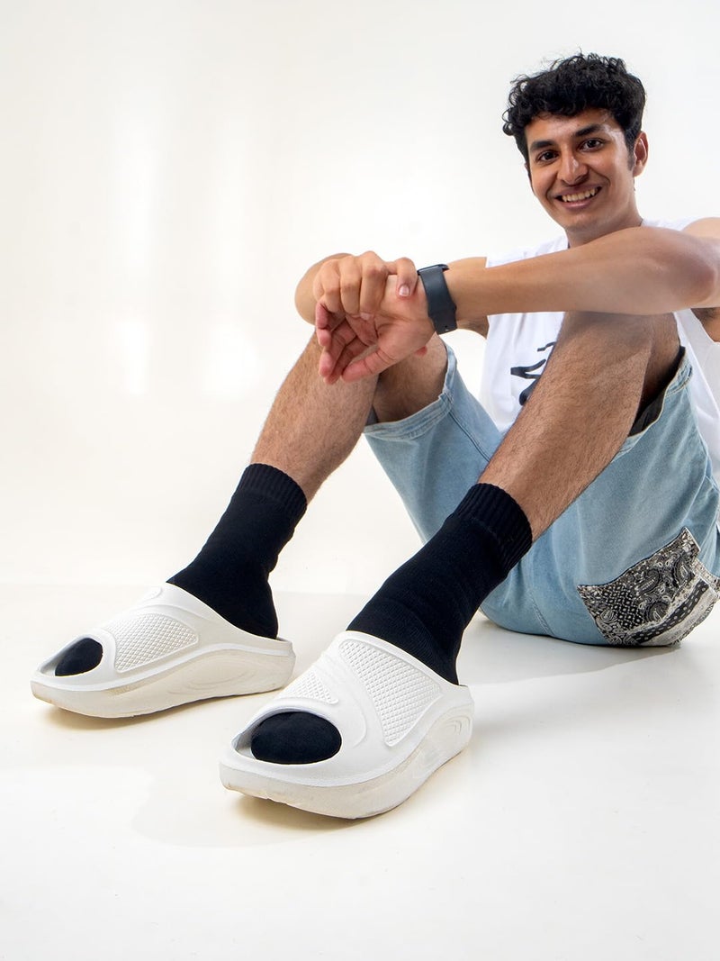 Bacca Bucci Floats—Ultra Lightweight EVA Slides for Men White UK 10 - Image 3