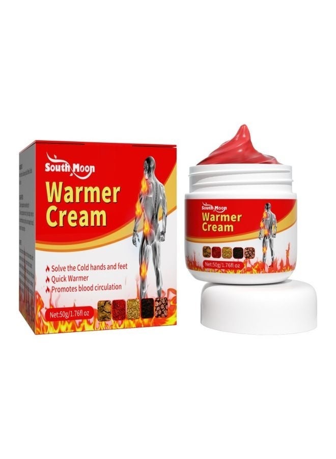 SOUTH MOON Warmer Cream，Fever Gel for Hands and Feet，Numbness in Limbs Warm Apply Fever Cream，Shoulder and Neck Muscle Hand and Foot Cold Numbness Care，Nerve Pain and Neuropathy Relief - Image 1