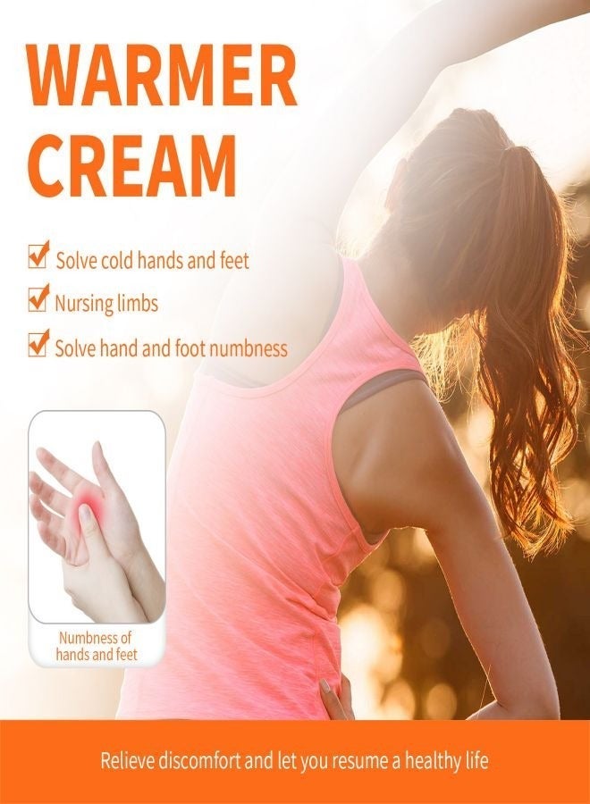 SOUTH MOON Warmer Cream，Fever Gel for Hands and Feet，Numbness in Limbs Warm Apply Fever Cream，Shoulder and Neck Muscle Hand and Foot Cold Numbness Care，Nerve Pain and Neuropathy Relief - Image 3