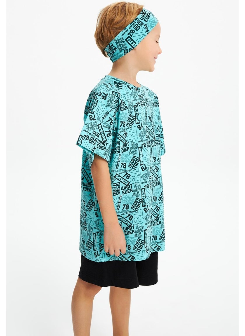 Babygiz Turquoise Men's Cotton Combed Non-Slip Anti-Sweat Flexible Hair Band  - Image 5