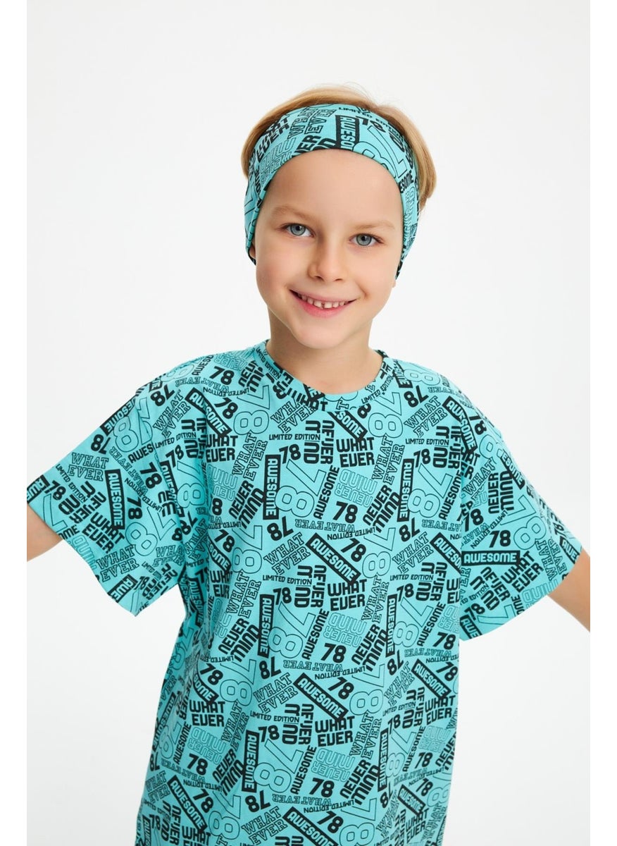 Babygiz Turquoise Men's Cotton Combed Non-Slip Anti-Sweat Flexible Hair Band  - Image 4