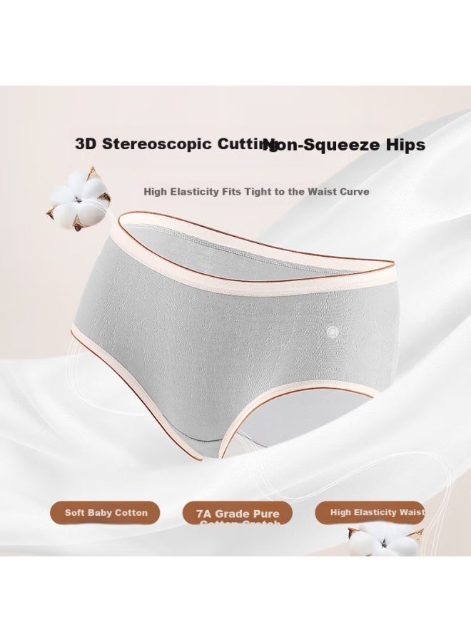 Madallo A-class Baby Cotton Women's Underwear Women's Pure Cotton 100% Cotton Antibacterial Crotch Mid-waist Seamless Teenage Underwear Triangle Pants XL - Image 4