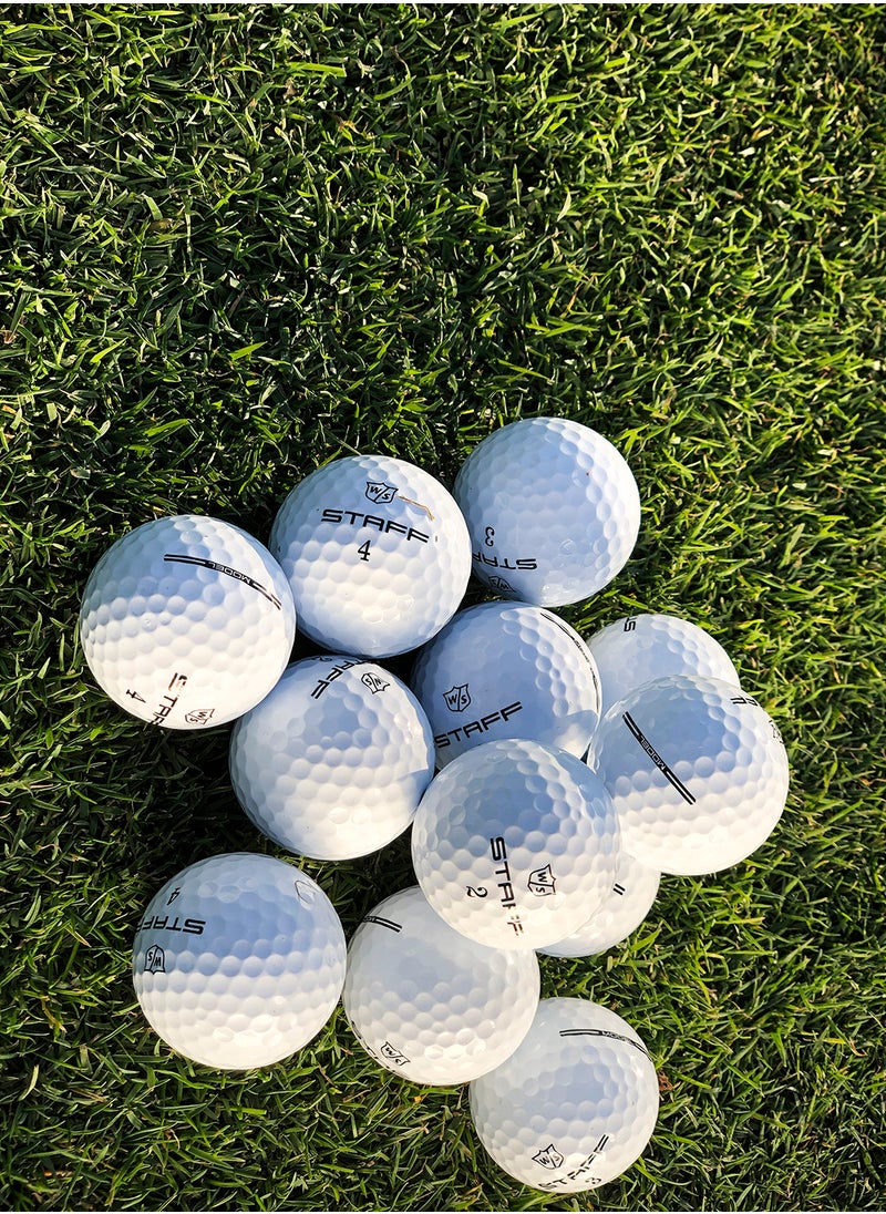 Wilson - Staff Model White Golf Balls, Pack of 12 - Image 1