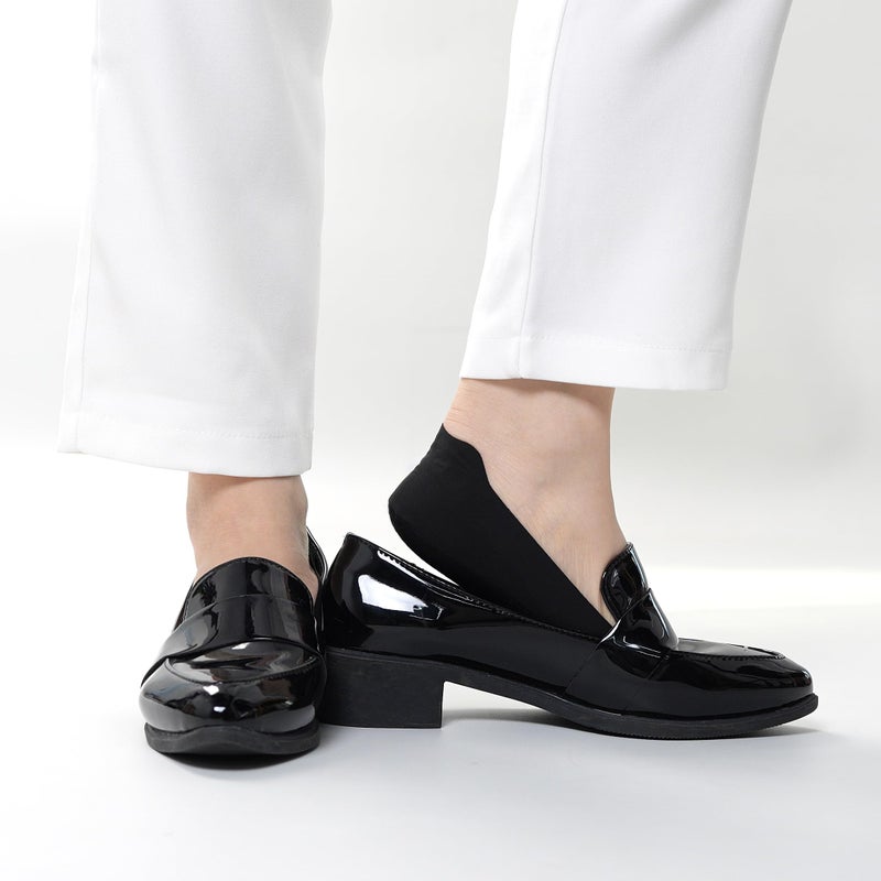 Murmorers No Show Socks for Women, Non Slip Nylon Thin Footies Invisible Silky Low Liner Socks for Loafers Flats Black 6 Pairs Size 9-12 - Image 3