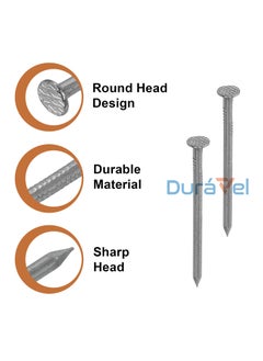 Duravel Duravel Galvanised Round Wire Head Nails, Bulk Box (15 KG, 4 INCH)  - Image 3