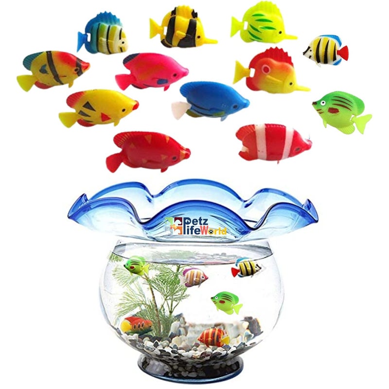 VAYINATO ® (Pack of 5) Aquarium Plastic Floating Fake Fish for Aquarium Decoration | Enhance Your Aquarium with Vibrant Plastic Fake Fish (Random Colour) by Petzlifeworld - Image 1