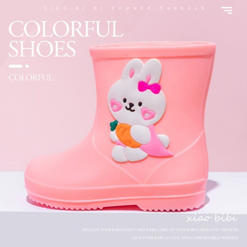 Cartoon Rain Boots Children'S Water Shoes For Boys And Girls Dual-Use Non-Slip Baby Waterproof Children 2-6 Years Old Rain Boots Four Seasons Rubber Shoes - Image 3