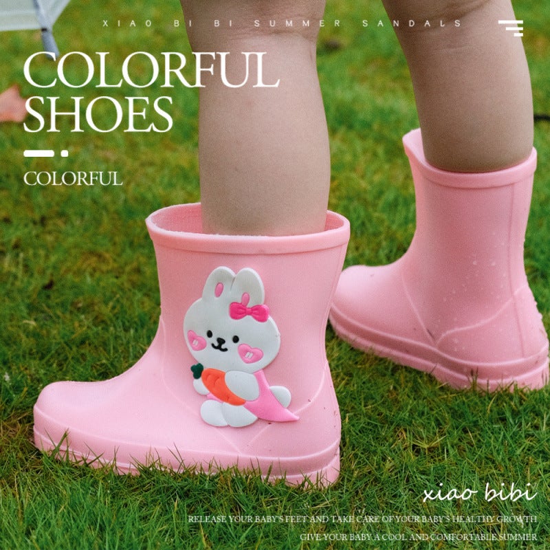 Cartoon Rain Boots Children'S Water Shoes For Boys And Girls Dual-Use Non-Slip Baby Waterproof Children 2-6 Years Old Rain Boots Four Seasons Rubber Shoes - Image 2