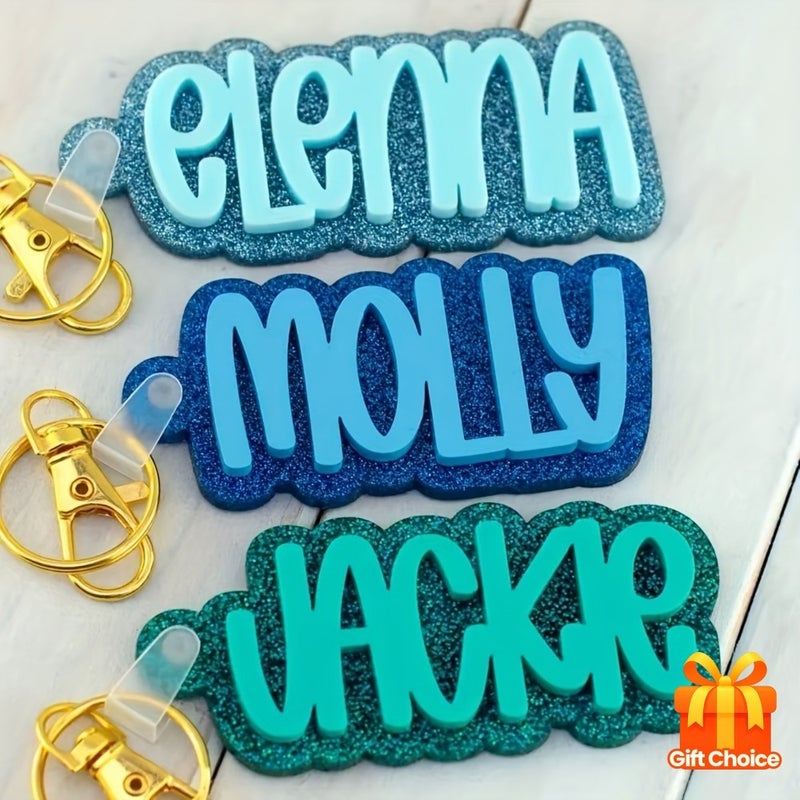 ofeankri Personalized Acrylic Name Keychains, Beach Bags, Custom DIY Letter Series in Autumn/Winter Styles with Unique Alphabet Tags and Bag Pendants—Ideal Gift Choices for Family and Friends during Halloween or Christmas - Image 2