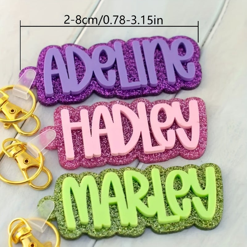 ofeankri Personalized Acrylic Name Keychains, Beach Bags, Custom DIY Letter Series in Autumn/Winter Styles with Unique Alphabet Tags and Bag Pendants—Ideal Gift Choices for Family and Friends during Halloween or Christmas - Image 1
