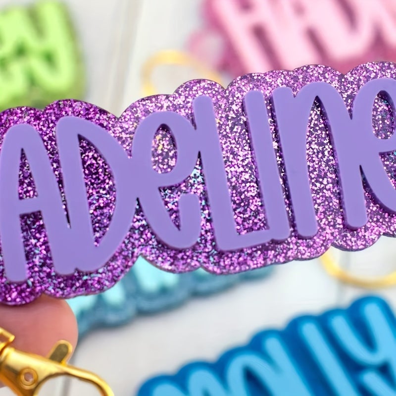 ofeankri Personalized Acrylic Name Keychains, Beach Bags, Custom DIY Letter Series in Autumn/Winter Styles with Unique Alphabet Tags and Bag Pendants—Ideal Gift Choices for Family and Friends during Halloween or Christmas - Image 3