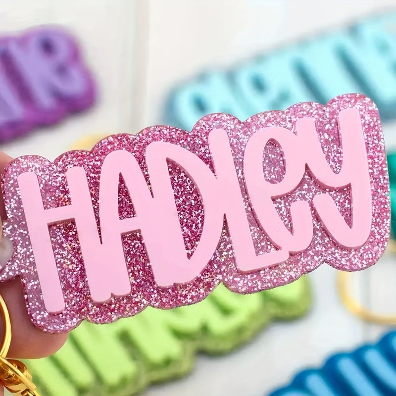 ofeankri Personalized Acrylic Name Keychains, Beach Bags, Custom DIY Letter Series in Autumn/Winter Styles with Unique Alphabet Tags and Bag Pendants—Ideal Gift Choices for Family and Friends during Halloween or Christmas - Image 5