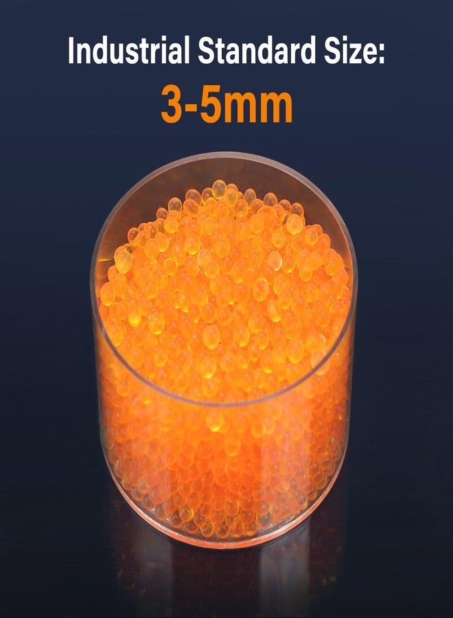 LotFancy 2.3 LBS Orange Indicating Silica Gel Beads Desiccants (Industry Standard 3-5 mm), Reusable Silica Beads for 3D Printer Filament AMS (Orange to Green) - Image 2