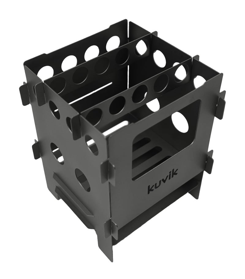 Kuvik Compact Titanium Wood Stove - Ultralight and Compact Stove for Backpacking, Camping, and Survival - Image 2