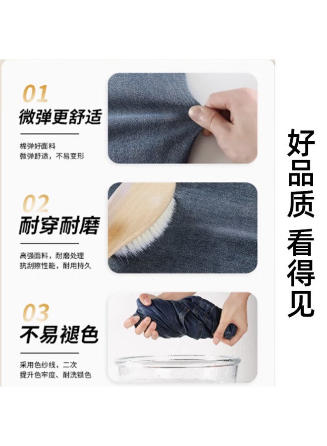 Yishangmei جينز للنساء، طراز ربيع وخريف الجديد، بنطلون واسع بأكمام عالي الخصر مريح، بنطلون مستقيم فضفاض للمقاسات الصغيرة - Image 5