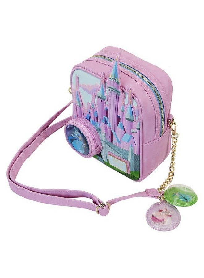 Loungefly Sleeping Beauty Castle Three Good Fairies Stained Glass Crossbody Bag - Image 2