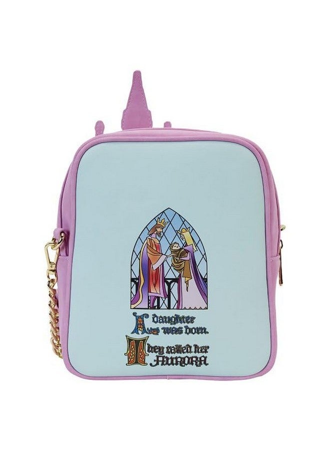Loungefly Sleeping Beauty Castle Three Good Fairies Stained Glass Crossbody Bag - Image 4