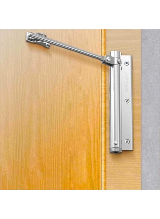 Automatic Door Closer with Adjustable Spring, Heavy Duty Soft Closing for Indoor and Outdoor Doors - Image 1