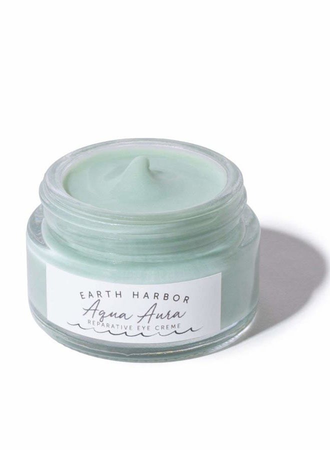 Earth Harbor AQUA AURA Reparative Eye Creme | Renew & Nourish | Blue Tansy + Seaweed Collagen | Plant-Based and Ethical Trade | 1/2 oz - Image 2