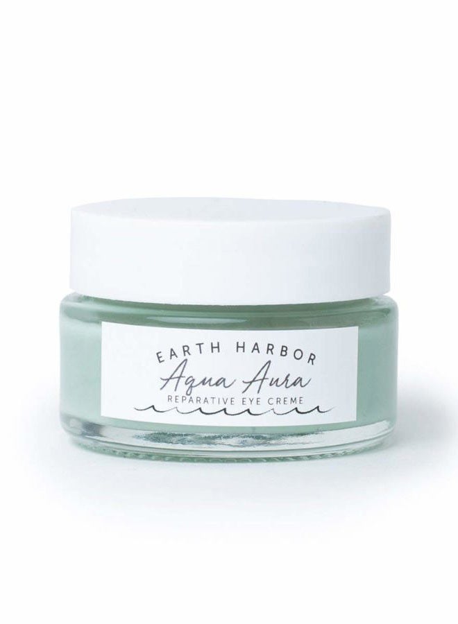 Earth Harbor AQUA AURA Reparative Eye Creme | Renew & Nourish | Blue Tansy + Seaweed Collagen | Plant-Based and Ethical Trade | 1/2 oz - Image 1