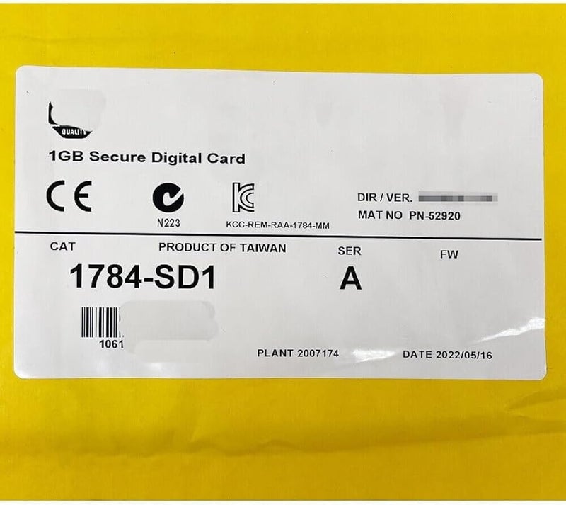 ألين برادلي 1784 إس دي 1 سير أ 1 جيجابايت بطاقة ذاكرة - Image 2