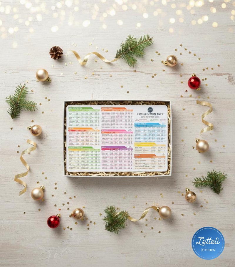 LOTTELI KITCHEN Instant Pot Cooking Times Chart - Pressure Cooker Accessories Cook Times - Easy to Use & Clean Strong Magnet Kilograms - Instant Pot Cheat Sheet Magnet Set Quick Reference Guide (White) - Image 3