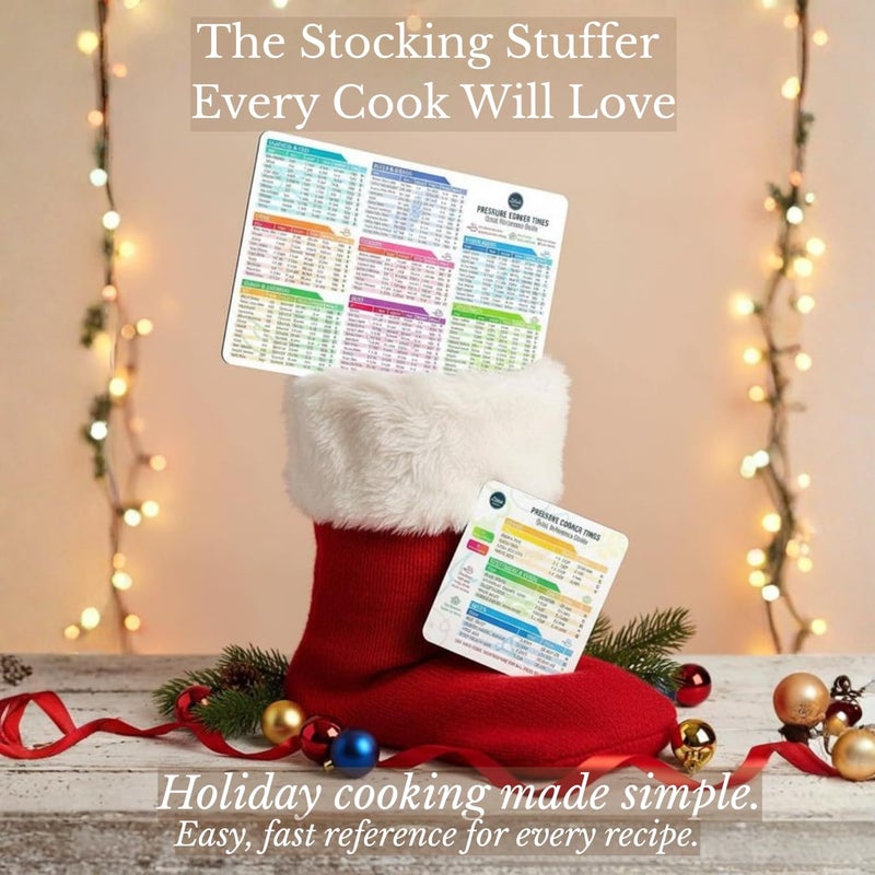 LOTTELI KITCHEN Instant Pot Cooking Times Chart - Pressure Cooker Accessories Cook Times - Easy to Use & Clean Strong Magnet Kilograms - Instant Pot Cheat Sheet Magnet Set Quick Reference Guide (White) - Image 2