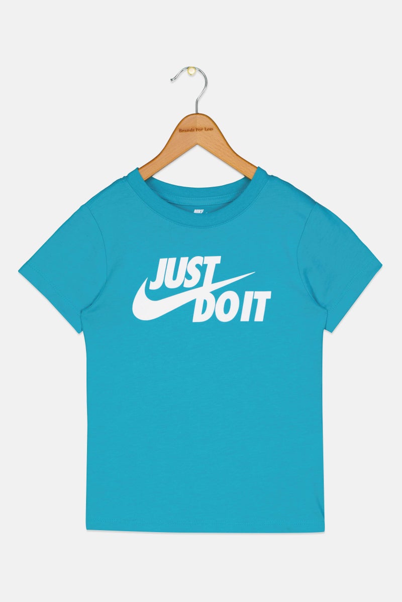 Nike Kids Girl Sportswear Fit Short Sleeve Training T-Shirt, Aqua Green - Image 2