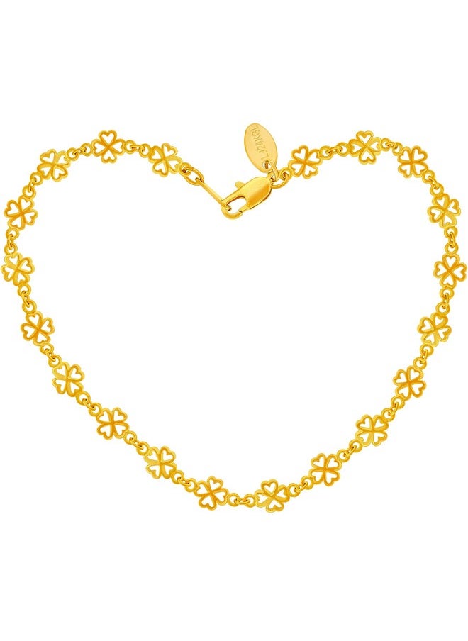 Lifetime Jewelry Good Luck Anklet For Women Teen And Girls 24K Real Gold Plated (9)  - Image 1