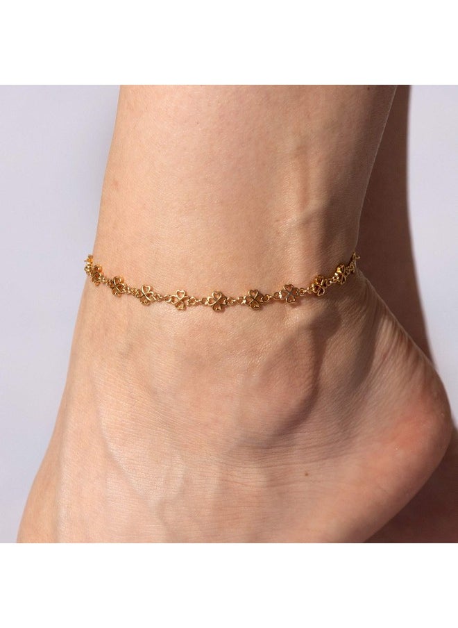Lifetime Jewelry Good Luck Anklet For Women Teen And Girls 24K Real Gold Plated (9)  - Image 2